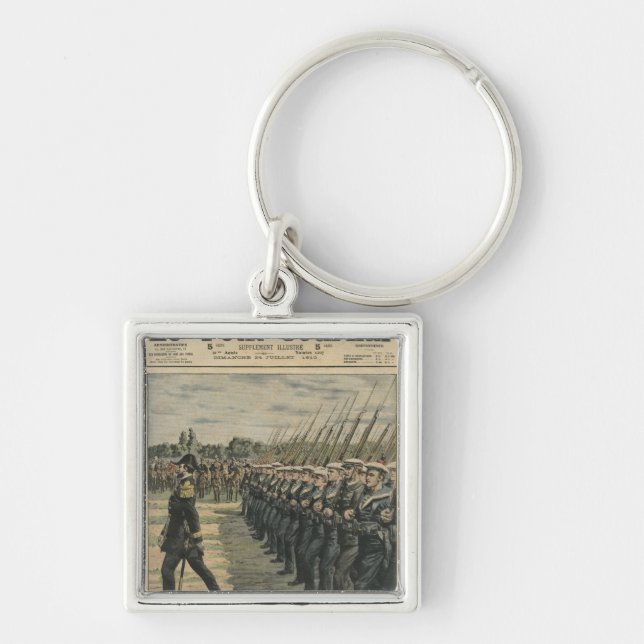 Marines on parade at the review of the 14th keychain (Front)