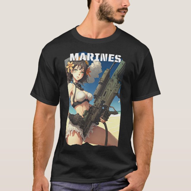 Marines - Oorah - Pinup Girl T-Shirt (Front)