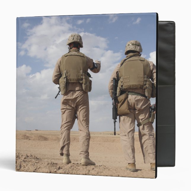 Marines scan the horizon for insurgent activity binder (Front/Inside)