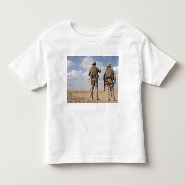 Marines scan the horizon for insurgent activity toddler t-shirt (Front)