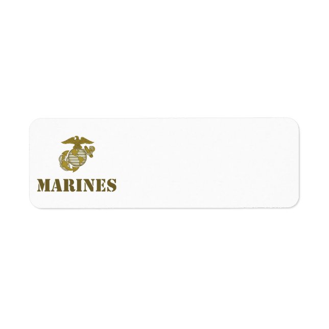 Marines [stencil] label (Front)