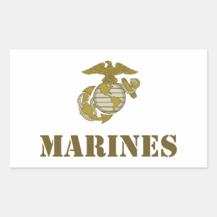 Marines [stencil] rectangular sticker