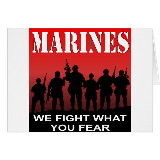Marines We Fight What You Fear Cards (Front Horizontal)
