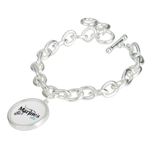 Marines Wife Charm Bracelet