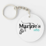 Marine&#39;s Wife Keychain at Zazzle