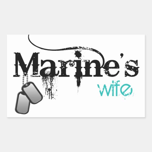 Marines Wife Rectangular Sticker