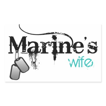 Marine's Wife Rectangular Sticker Marine's Wife Rectangular Sticker