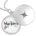 Marine&#39;s Wife Silver Plated Necklace at Zazzle