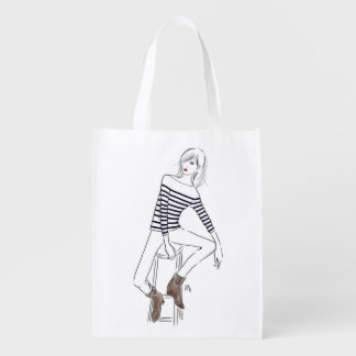 "Marinière" Grocery Bag