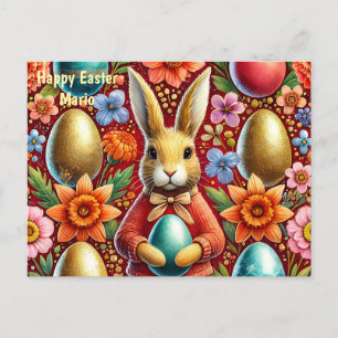 MARIO ~ HAPPY EASTER BUNNY GREETING ~ HOLIDAY POSTCARD