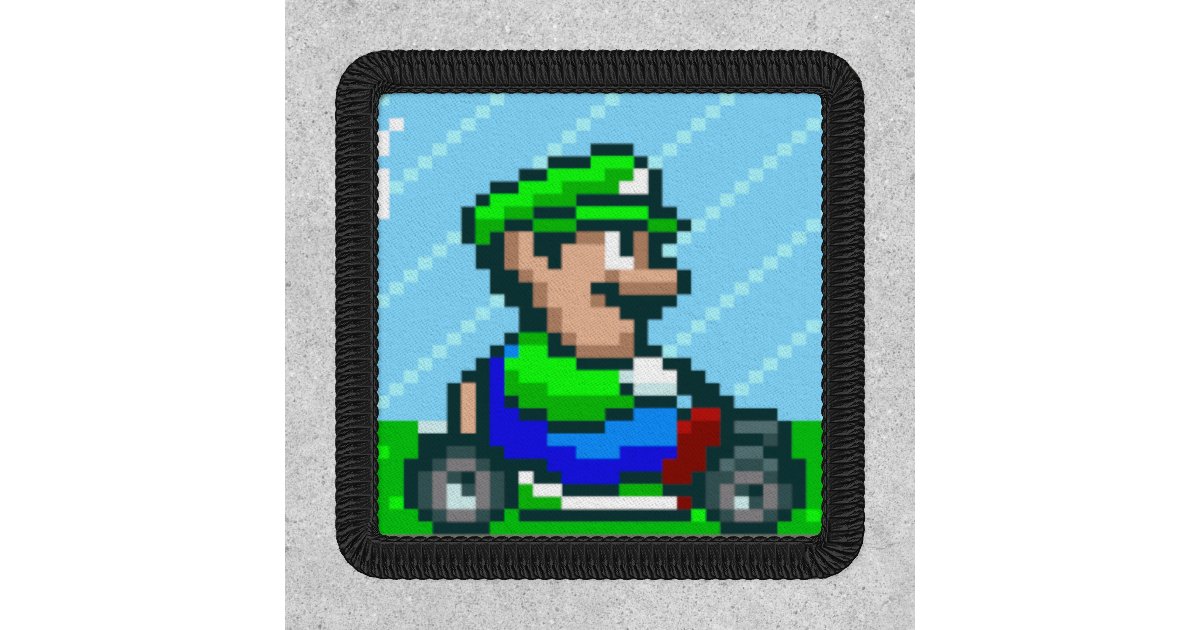 Mario Kart Inspired Iron on Patch, Super Mario Inspired Iron on