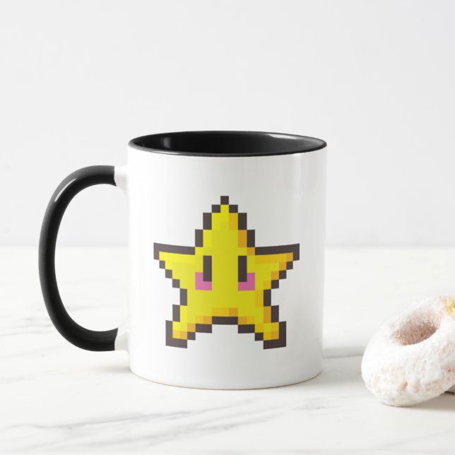 mario star mug (With Donut)