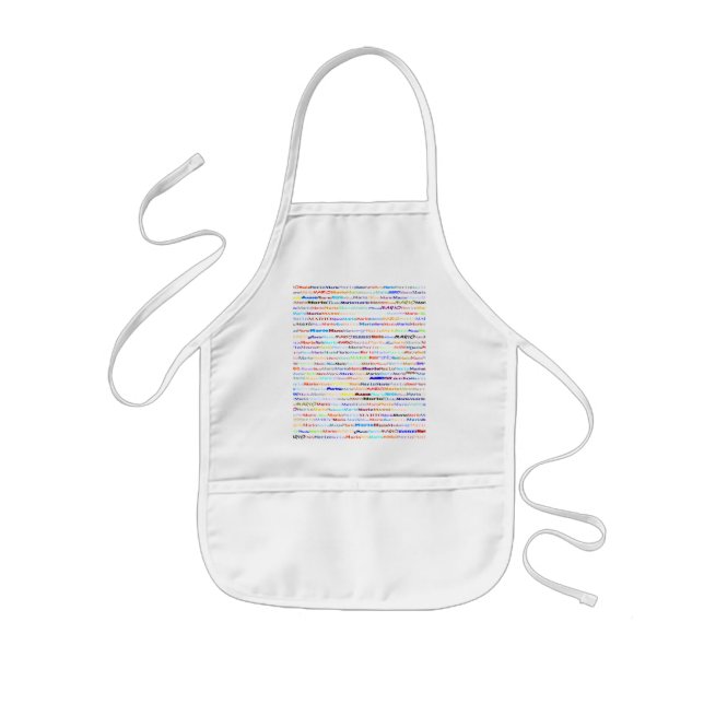 Mario Text Design II Kids Apron (Front)