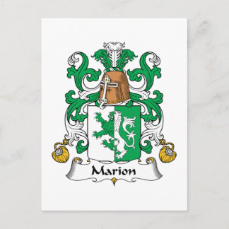 Marion Family Crest Postcard