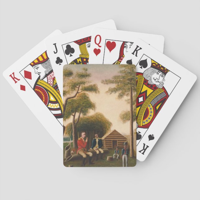 Marion Feasting the British Officer Poker Cards (Back)