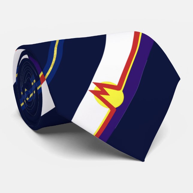Marion (Iowa) city flag Neck Tie (Rolled)