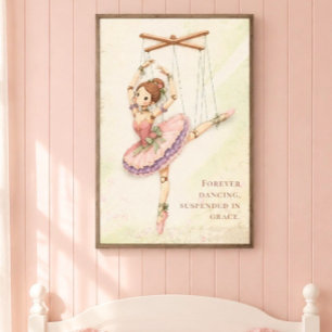 Marionette Ballerina Suspended in Grace Canvas Print