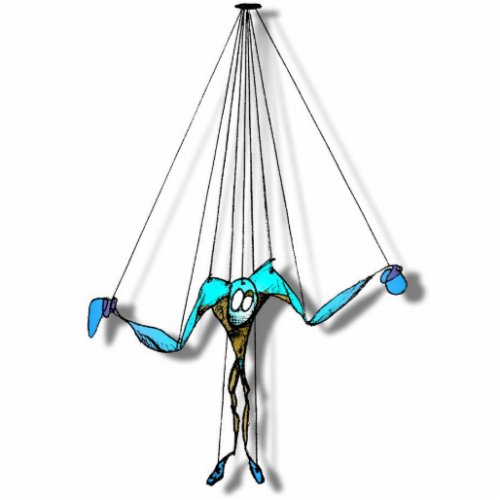 Marionette String Puppet Cartoon Character Cutout
