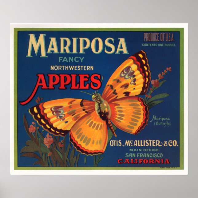 Mariposa Apples Poster (Front)