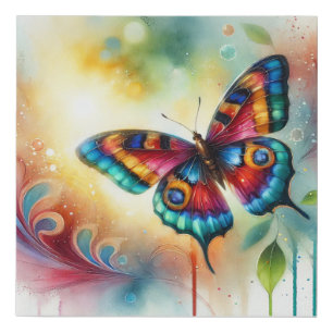 Mariposa flama butterfly 121024AREF149 - Watercolo Faux Canvas Print