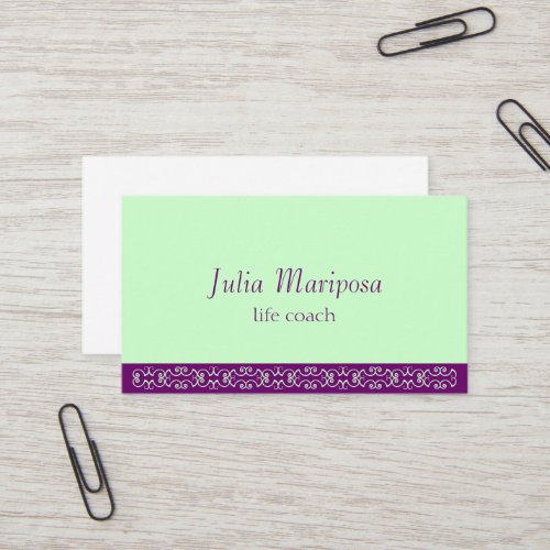 Mariposa Greens Violets Card Business Card Template