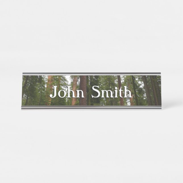 Mariposa Grove in Yosemite National Park Desk Name Plate (Front)