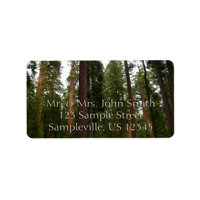 Mariposa Grove in Yosemite National Park Label (Front)