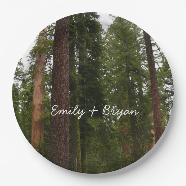 Mariposa Grove in Yosemite National Park Paper Plates (Front)
