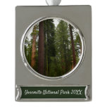 Mariposa Grove in Yosemite National Park Silver Plated Banner Ornament