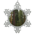 Mariposa Grove in Yosemite National Park Snowflake Pewter Christmas Ornament
