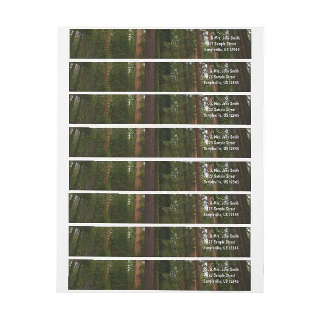 Mariposa Grove in Yosemite National Park Wrap Around Label (Sheet)