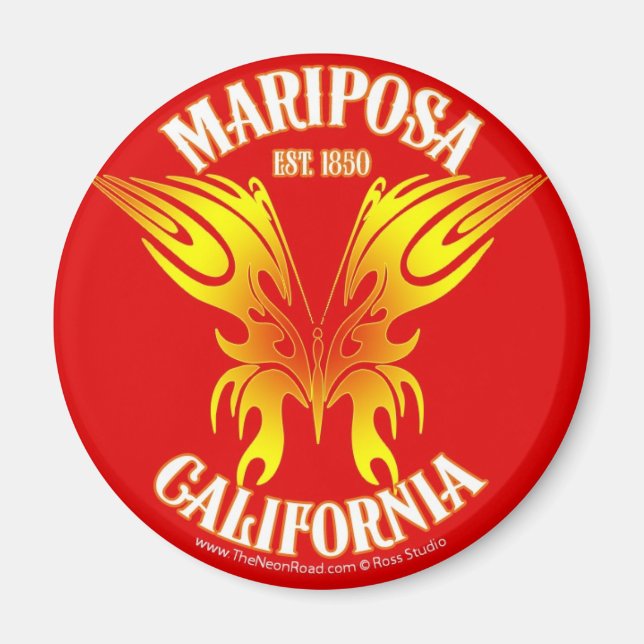 Mariposa Magnet 2 Round (Front)