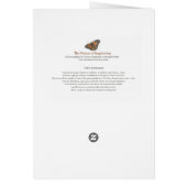 Mariposa Monarca, tarjeta (Back)