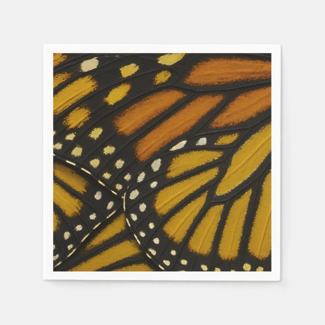 Mariposa Orange Yellow Monarch Butterfly Wing Napkins (Front)