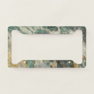 Mariposite Green Mineral Stone Pattern License Plate Frame