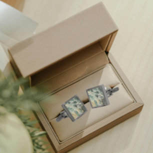 Mariposite Mineral Stone Pattern Cufflinks