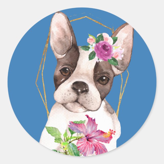 Marisol the Fancy French Bulldog  Classic Round Sticker (Front)