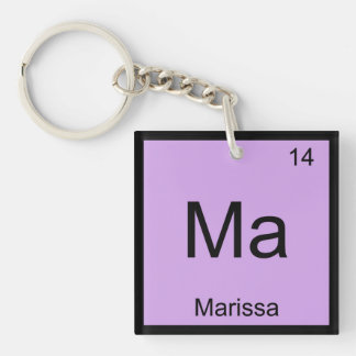 Marissa Name Chemistry Element Periodic Table Keychain