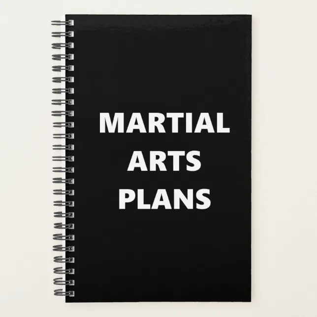 Marital Arts Planner Sports Martial Arts Plans Zazzle