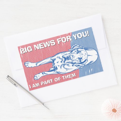 Maritim modern illustration Great Dane Rectangular Sticker