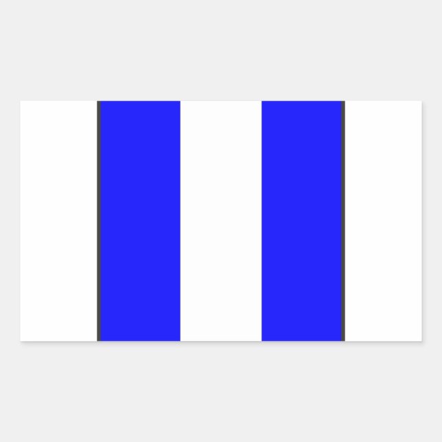 maritime alphabet signal flag number 9 nine letter rectangular sticker (Front)