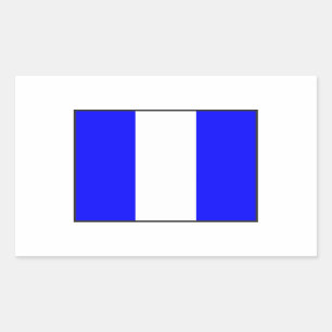 maritime alphabet signal flag number 9 nine letter rectangular sticker