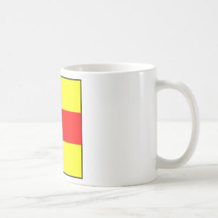 maritime alphabet signal flag number two 2 letter coffee mug