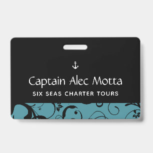 Maritime Anchor Pro Damask Badge