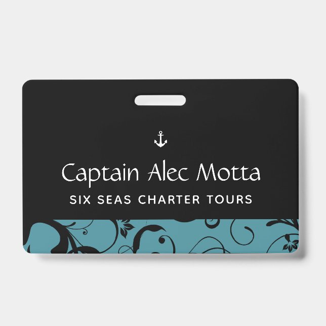 Maritime Anchor Pro Damask Badge (Front)