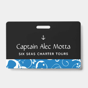 Maritime Anchor Pro Damask Badge