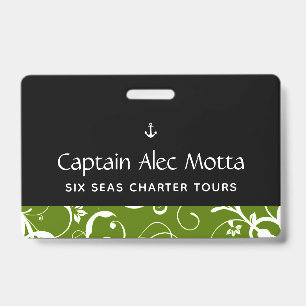 Maritime Anchor Pro Damask Badge