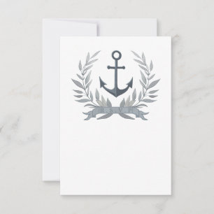 Maritime anchor RSVP meal choices Card