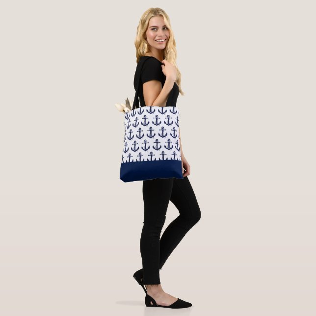 Maritime Anchor Tote Bag (On Model)