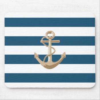 Maritime And Nautical With Anchor - Mousepad by UberTee at Zazzle